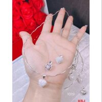 Kiềng bạc tim 2 mặt