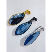 Kiếng chiếu hậu Rizoma mẫu sò lớn, gương xe máy màu xanh, kính kiểu muỗng lớn dễ quan sát