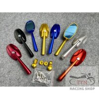 Kiếng chiếu hậu Rizoma muỗng nhỏ, gương chiếu hậu kiểu sò nhỏ mặt kính xanh chống chói