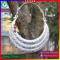 Kiềng cổ 3 tầng liền chất liệu hợp kim sáng đẹp, vòng cổ dân tộc biểu diễn DT001