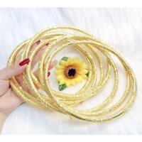 Kiềng cổ cưới chạm rồng dát vàng 24k