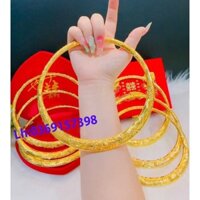 Kiềng cổ cưới cô dâu chạm hoa dát vàng 24 cao cấp mẫu mới về