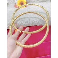 Kiềng cổ cưới cô dâu chạm rồng phụng mạ vàng 24 cao cấp