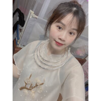 kiềng cổ mạ bạc ,mặc áo dài áo cóm