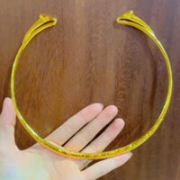 Kiềng cổ mạ vàng màu 24K cao cấp hở phía sau, hoa văn sắc nét