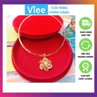 Kiềng cổ mặt hoa cao cấp màu vàng 18k Hàn Quốc cực đẹp