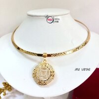 Kiềng Cổ Nữ Mạ Vàng V896 Mặt Đồng Lộc Lớn