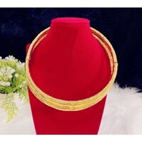 Kiềng cưới cô dâu chạm rồng phụng mạ vàng cực đẹp - tặng kèm hộp nhung