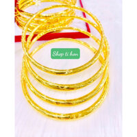 Kiềng cưới cô dâu khoá vặn bạc xi vàng 24 cao cấp mẫu mới về