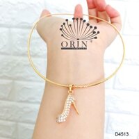 Kiềng dẻo, kiềng cổ nữ dạng nhuyễn mặt chiếc giày đính đá thiết kế cao cấp Orin D4513