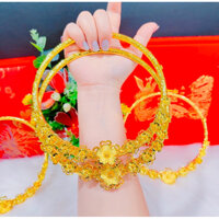 Kiềng hoa mai cưới cô dâu xi vàng 24 cao cấp mẫu mới về