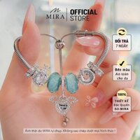 Kiềng, Lắc Tay MIRA & Co.- DRPAN03 Dây Rút Charm Cánh Thiên Thần, Đủ Màu Đá, Dây Titan Không Hoen Gỉ