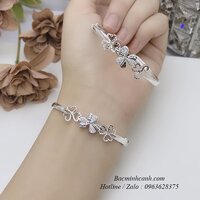 Kiềng tay bạc cỏ 3 lá may mắn LTNU258