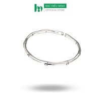 Kiềng Tay Lắc Tay Nam Nữ Bạc Ta Nguyên Chất S99 Hình Đốt Trúc Đơn Giản Tinh Tế Bản Tròn Đặc Chính Hãng Bạc Hiểu Minh LTU LTN037