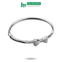 Kiềng Tay Vòng Tay, Lắc Tay Nữ Dạng Kiềng Đính Nơ Xinh Bạc Thật 925 Chính Hãng BẠC HIỂU MINH LTU535
