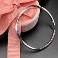 Kiềng Tay Vòng Tay, Lắc Tay Nữ Bạc Nguyên Chất S99 Trơn Xoắn Bản Đặc Bóng Đẹp Chính Hãng Bạc Hiểu Minh LTU582