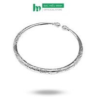 Kiềng Tay Vòng Tay, Lắc Tay Nữ Bạc Ta Nguyên Chất S99 Kiềng Chạm Trang Nhã Chính Hãng BẠC HIỂU MINH LTU542