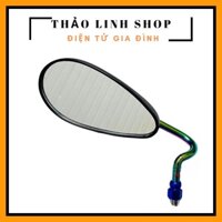 Kiếng xe máy giọt nước chân ngắn/dài xi inox/titan to rõ dễ quan sát