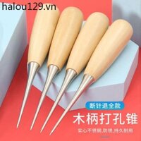 Kiểu Cũ Đa Năng Đục Lỗ Awl Reaming Awl Sửa Chữa Giày Dụng Cụ Giày Tay Cầm Bằng Gỗ Khoan Da Dây Buộc Lỗ