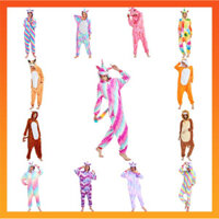 Kigurumi Kỳ Lân Hoạt Hình Flannel Bộ Đồ Ngủ Nam Nữ Có Mũ Trùm Đầu Đồ Ngủ Onesies Jumpsuit Động Vật Trang Phục Hóa Trang