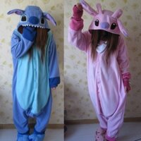 Kigurumi Người Lớn Stitch Bộ Đồ Ngủ Cặp Đôi Áo liền quần Đồ Ngủ Mùa Đông Ấm Bộ Đồ Ngủ Tiệc Halloween Carnival Trang Phục Đồ Ngủ