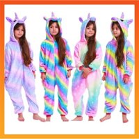 Kigurumi Trẻ Em Dễ Thương Kỳ Lân Động Vật Hoạt Hình Cosplay Trang Phục Áo liền quần Bộ Đồ Ngủ