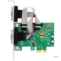 Kiki 2 Cổng Native PCI cho Express PCIE sang RS232 Thẻ chuyển đổi nối tiếp Mini PCI-E sang DB9 RS232 Thẻ chuyển đổi COM nối tiếp
