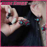 [Kiki] Bông Tai Y2K Mắt Lớn Demon Tua Rua Dopamine Pastel Nhiều Màu Whimsical Drop Dangle Dễ Thương Edgy Girls Subculture Trang Sức Thái Việt Nam Phụ Kiện Thời Trang