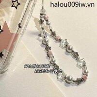 [Kiki] Original Homemade ins Ice Transparent Star Dây chuyền điện thoại di động Vỏ điện thoại ccd Camera Mặt dây chuyền