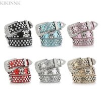 Kikin Đầu Lâu Khóa Thắt Lưng Nữ Pu-leather Gothic Y2k Bé Gái Thắt Lưng Cho Quần Jean Nam