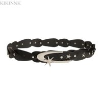 Kikin Rock Fan Thắt lưng Thắt lưng PU chống mài mòn cho quần jean Áo khoác trang trí váy