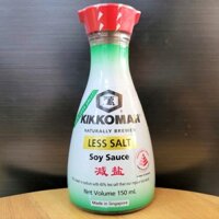 KIKKOMAN - chai TT 150ml - NƯỚC TƯƠNG GIẢM MUỐI / SINGAPORE / Naturally Brewed Less Salt Soy Sauce