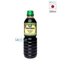 Kikkoman Nước tương ít muối chai nhựa 600