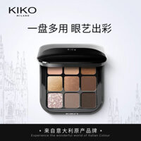Kiko MILANO Phấn mắt Chín màu Đa tác dụng KIKO MILANO 🍒 ❈ Tấm phấn mắt Bột mịn Sáp mềm Tinh tế Bột không bay Long lanh Matte Micro Pearl Eyeshaw Trang điểm mắt