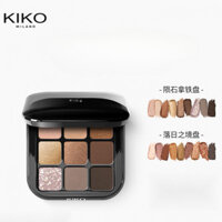 Kiko MILANO Phấn mắt Chín màu Đa tác dụng KIKO MILANO 🍒 ❈ Tấm phấn mắt Bột mịn Sáp mềm Tinh tế Bột không bay Long lanh Matte Micro Pearl Eyeshaw Trang điểm mắt