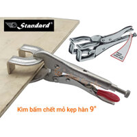 Kìm bấm chết, kềm kẹp hàn STANDARD 9 inch độ mở tối đa 70mm làm từ hợp kim thép mạ crom