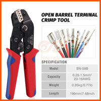 Kìm bấm cos 2 tầng SN-58B dùng cho đầu cos Dupont 2.54/2.8/3.96/4.8/6.3 tiết diện 0.25-1.5mm2