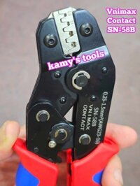 Kìm bấm cos 2 tầng Vnimax Contact SN-58B dùng cho đầu cos Dupont 2.54/2.8/3.96/4.8/6.3 tiết diện 0.25-1.5mm2