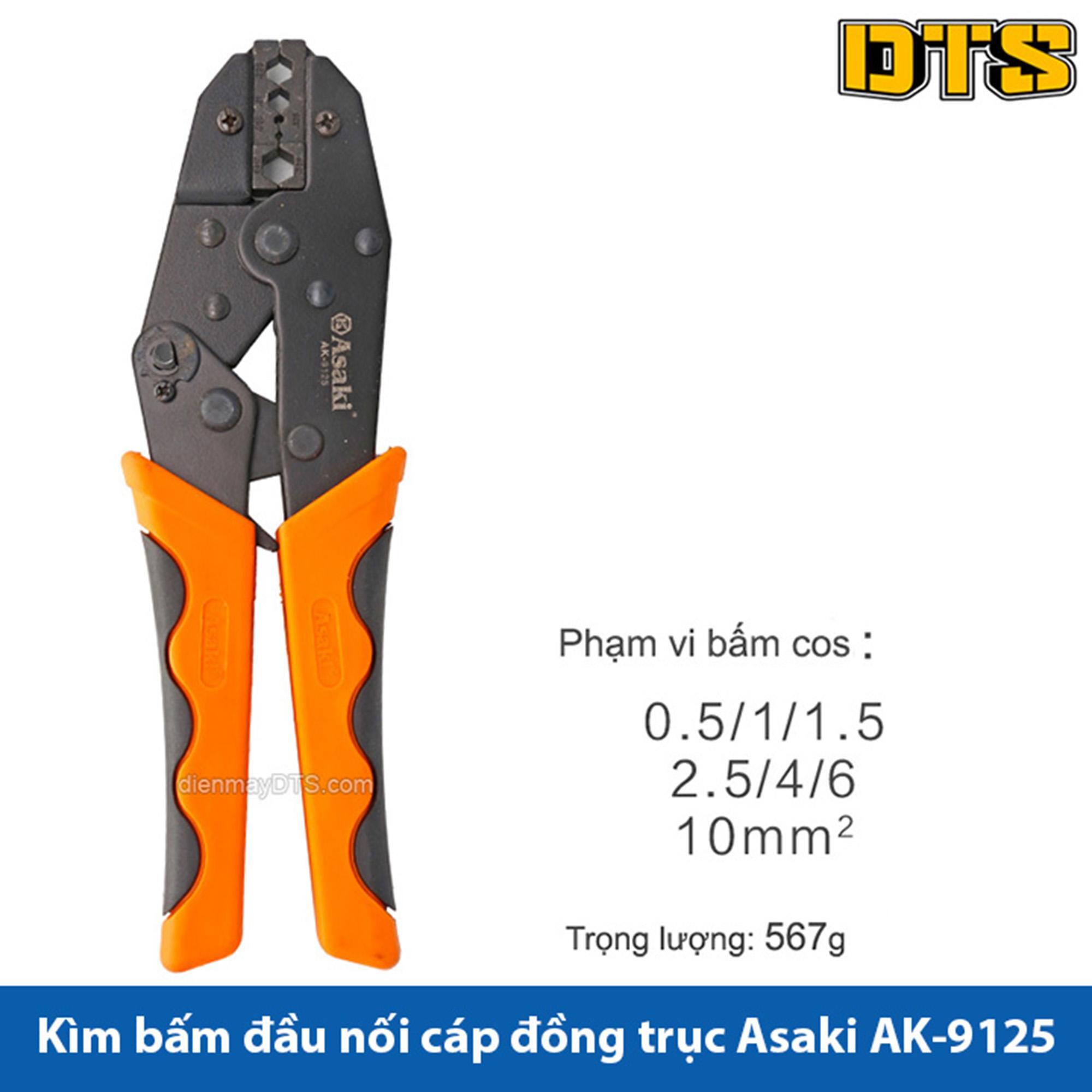 Kìm bấm cos lục giác Asaki AK-9125 - 6mm2