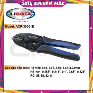 Kìm bấm đầu cote dây cáp kết nối Licota ACP-30001E