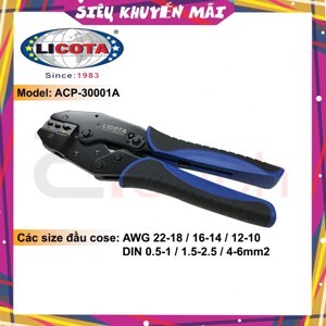 Kìm bấm đầu cote dây cáp kết nối Licota ACP-30001A