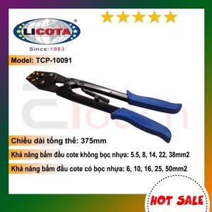 Kìm bấm đầu cote số 38 Licota TCP-10091