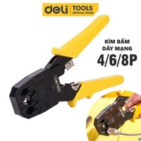 Kìm Bấm Dây Mạng 4/6/8P Deli Cao Cấp Chính Hãng - Sử Dụng Đa Năng, An Toàn, Tiện Dụng - EDL2468 .