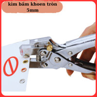 Kìm bấm khoen 5mm ,dụng cụ bấm lỗ tròn 5mm dày 30 tờ trên giấy, da, bạt
