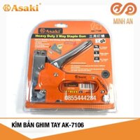 Kìm bắn ghim có tăng lực, bắn 3 kiểu ghim П U T  Asaki AK-7106 - Súng bấm ghim 3 tác dụng đa năng HVIRITA