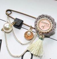 Kim băng cài áo và khăn thời trangGC96 - Ghi M1