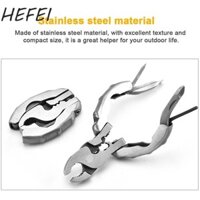 Kìm bỏ túi HEFEI, Kìm móc khóa 9 trong 1 Kìm đầu tròn, Tiện ích đa năng Mini EDC Dụng cụ tuốc nơ vít Máy cắt dây cắm trại