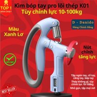 Kìm bóp tay, Kìm tập cơ tay dụng cụ tập gym tại nhà điều chỉnh lực 10-100kg có đếm số tự động D Danido - 1c xanh dương