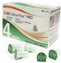 Kim bút BD ultra fine pro 0.23mm (32G) x 4mm H/100 cái (ĐẦU KIM BÁNH Ú CHO BÚT TIÊM TIỂU ĐƯỜNG)