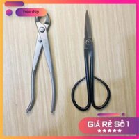 Kìm cạp bonsai, bộ 2 sản phẩm kìm cạp bonsai và kéo tỉa dăm bonsai đúc hàng thép nguyên khối